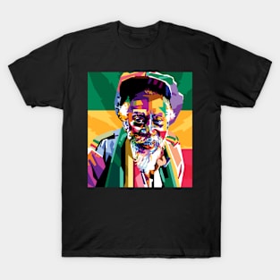 Bunny Wailer Portrait Pop Art T-Shirt